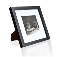 Custom wholesale high quality 4x4 Photo or 8x8 Solid Wood Square Black shadow box Picture photo Frame